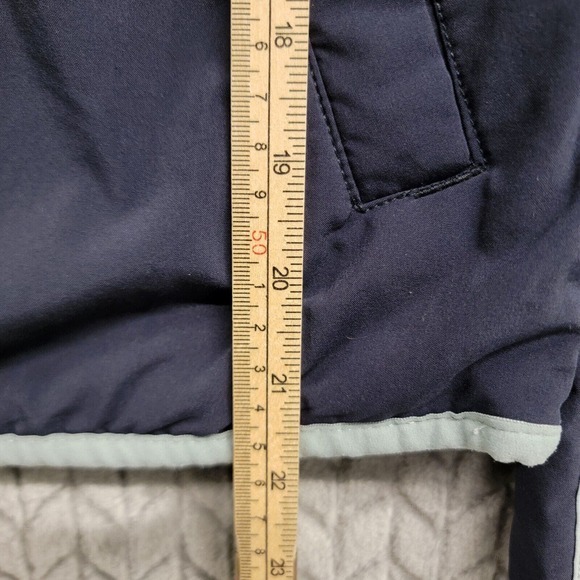 The North Face Snap Pullover Fleece‎ Jacket Women's Size Small Blue Colorblock - Picture 6 of 11